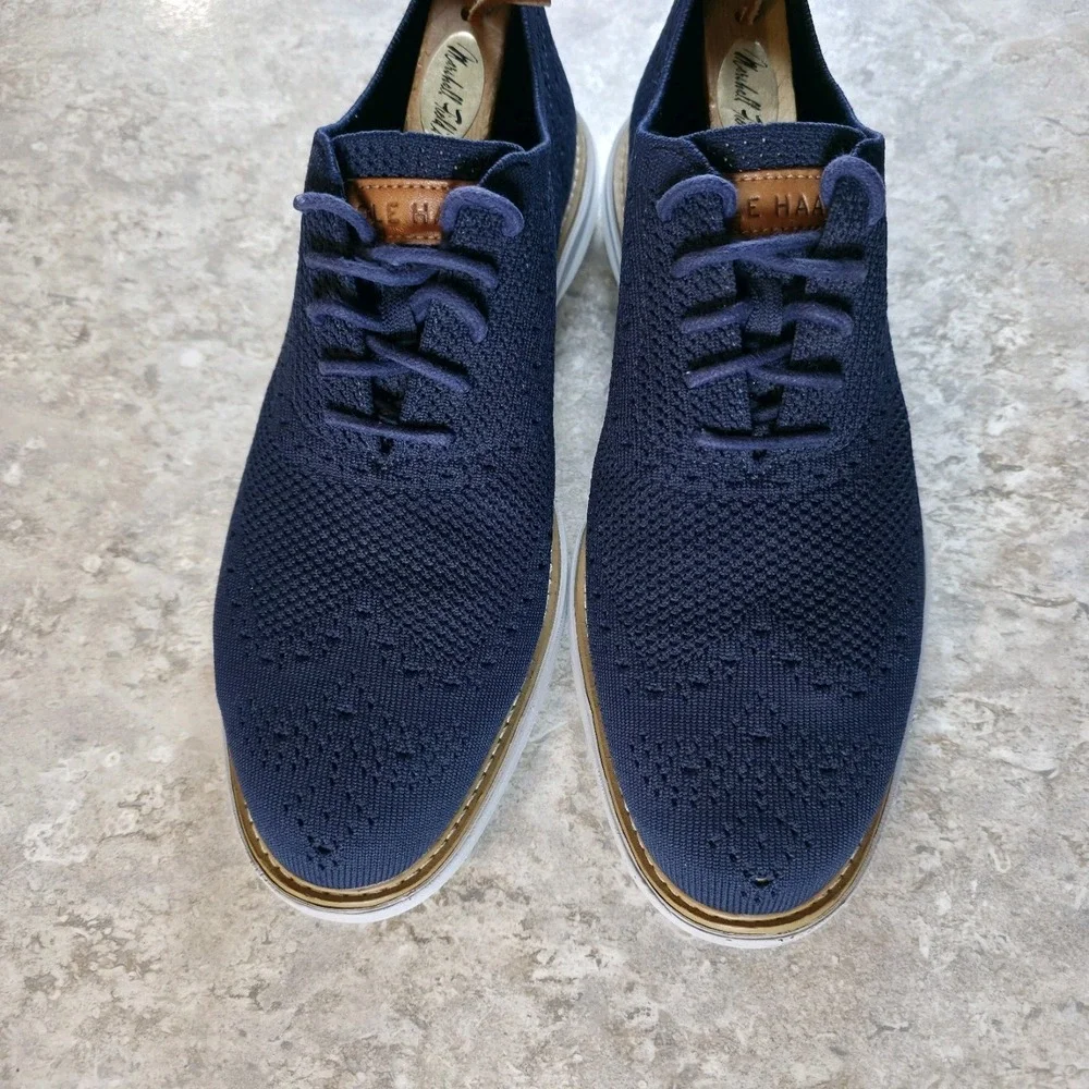 Cole Haan Grand Evolution Stitchlite Oxford Mens Size 9 M Marine Blue Vapor
